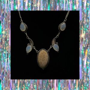 Fossilized Coral with Opalite Necklace